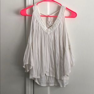 Flowy cold shoulder top